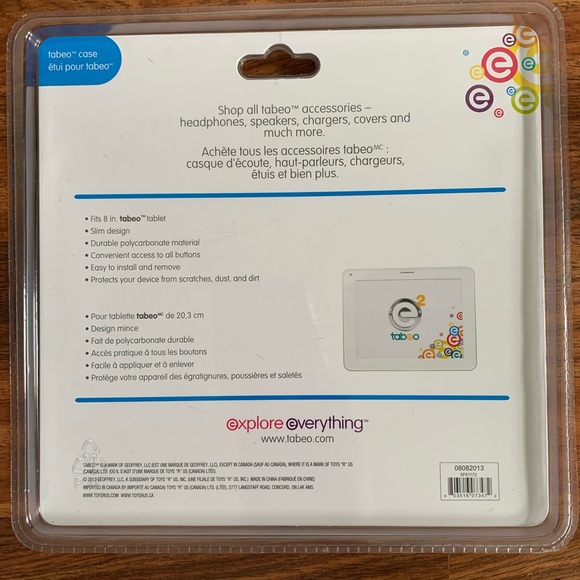 8” Tabeo Case for Tabeo Tablet Clear Convenient Durable protects NEW! - Picture 2 of 2